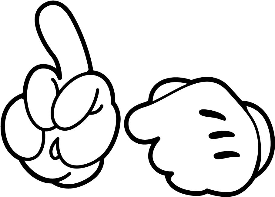 Mickey Mouse Hands Gesture PNG Image