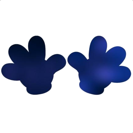 Mickey Mouse Hands Iconic Gloves PNG Image