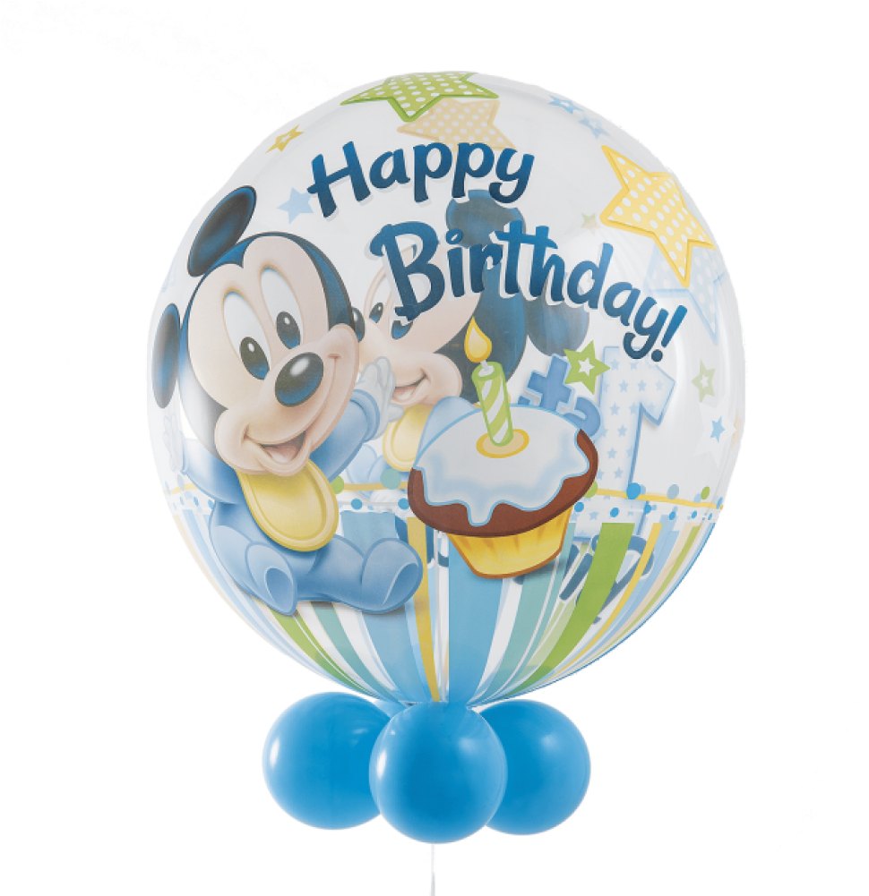 Mickey Mouse Happy Birthday Balloon PNG Image