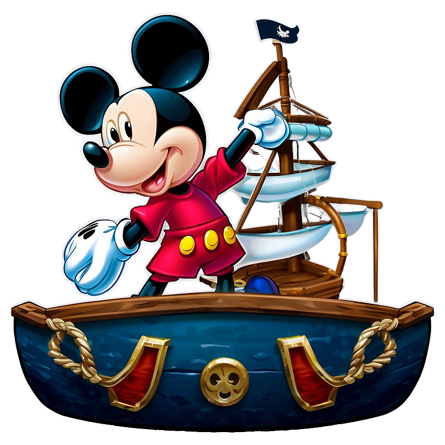 Mickey Mouse Pirate Ship Png 05032024 PNG Image