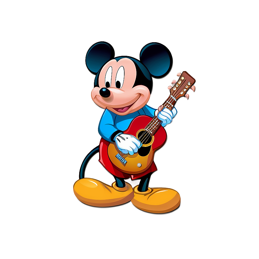 Mickey Mouse Playing Guitar Png 05242024 PNG Image