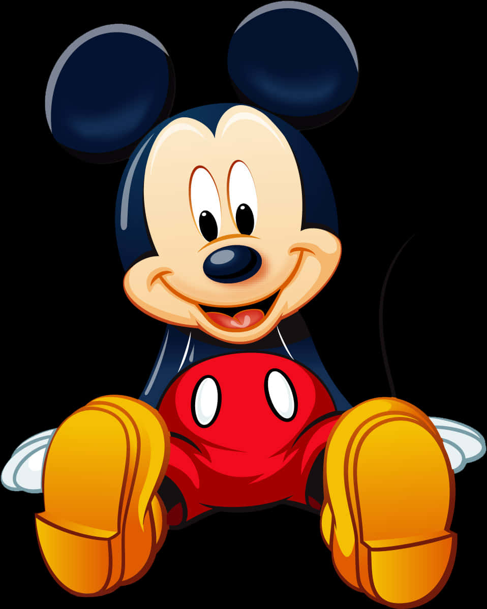 Mickey_ Mouse_ Smiling_ Vector PNG Image