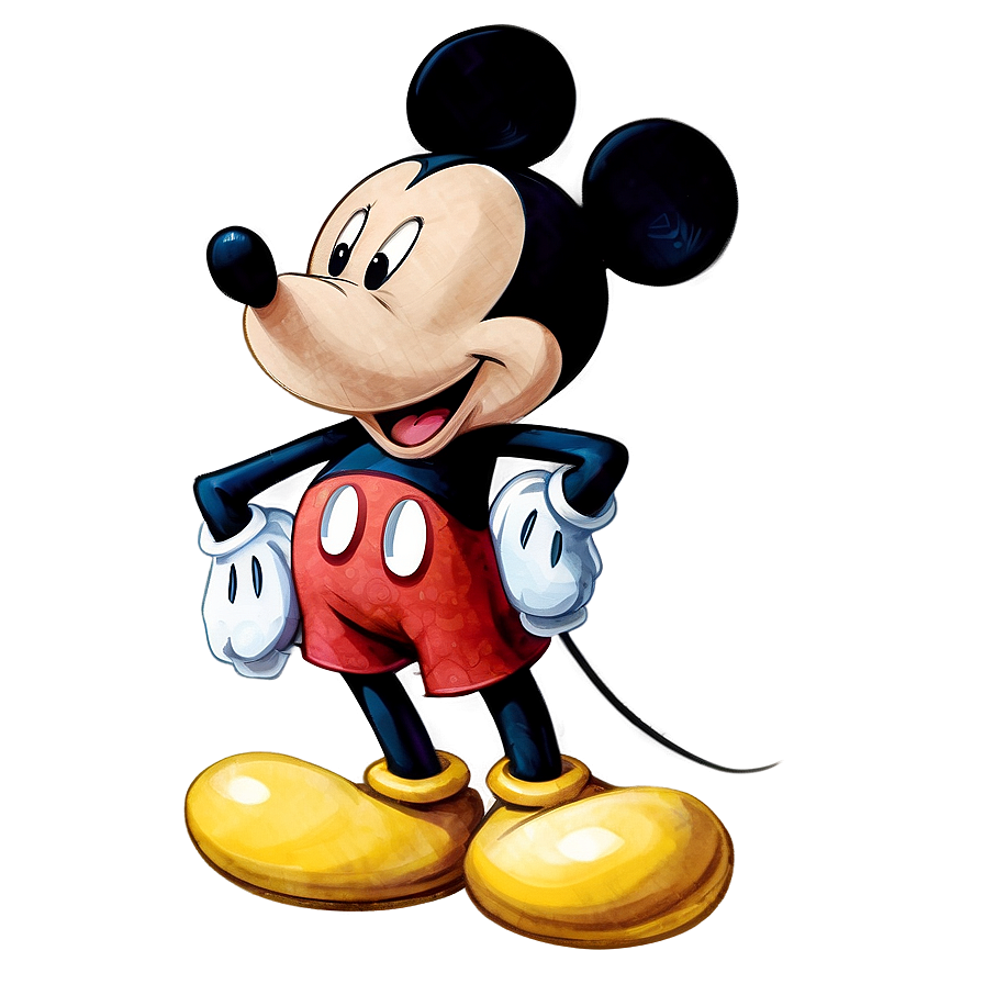 Mickey Mouse Watercolor Effect Png 06292024 PNG Image