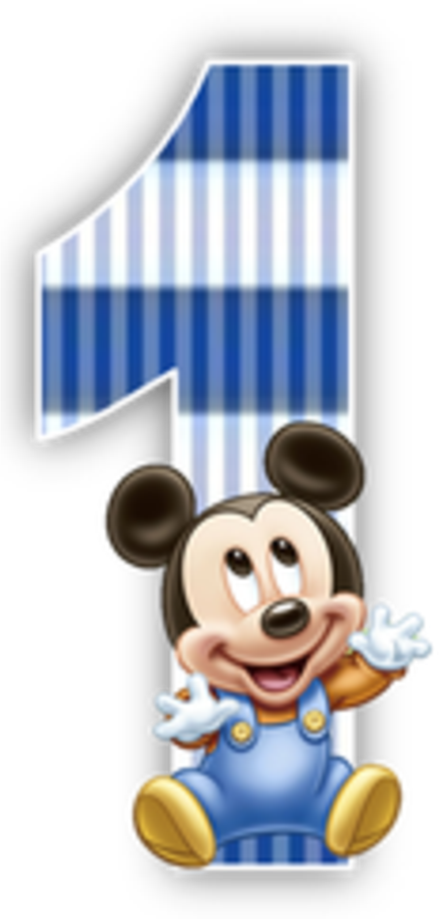 Mickey Number One Celebration PNG Image