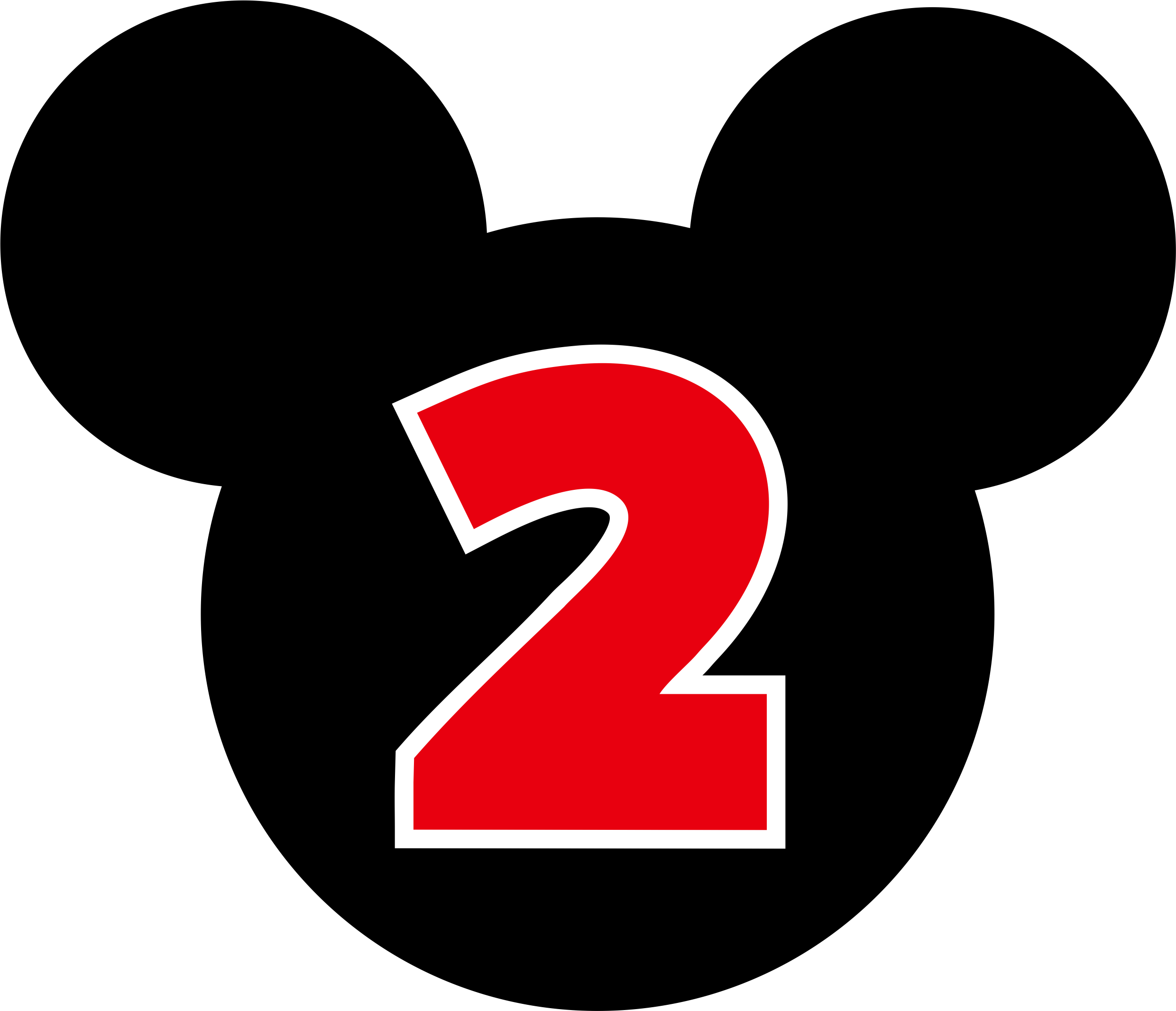 Mickey Number2 Graphic PNG Image