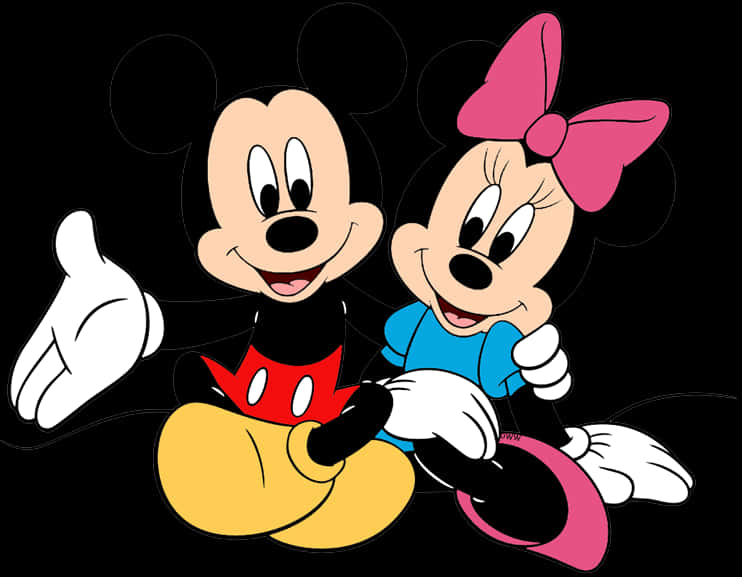 Mickeyand Minnie Together PNG Image