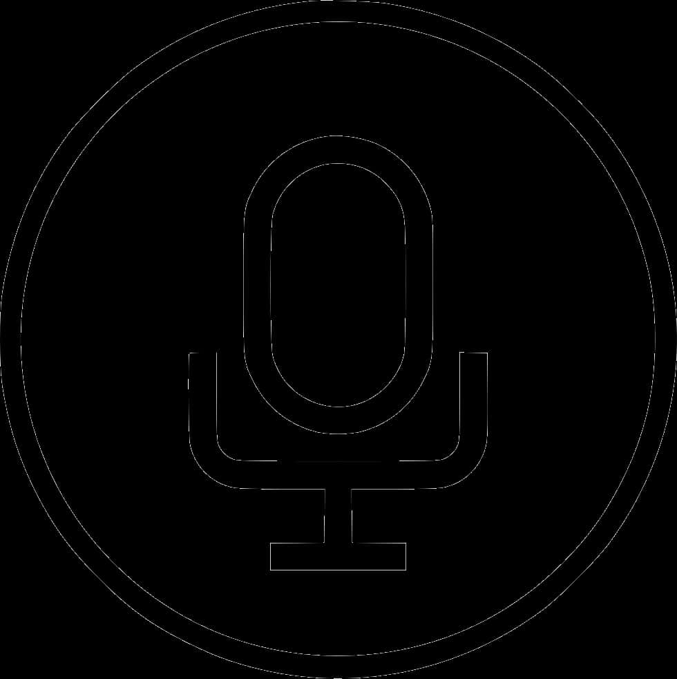 Microphone Icon Outline PNG Image