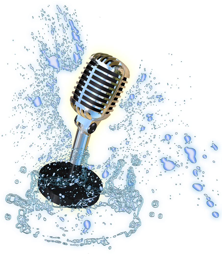 Microphone Splash Art PNG Image