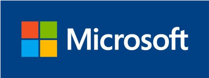 Microsoft Logo Blue Background PNG Image