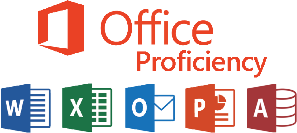 Microsoft Office Proficiency Icons PNG Image