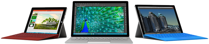 Microsoft Surface Device Range PNG Image