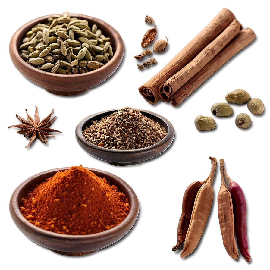 Middle Eastern Spice Assortment Png 06252024 PNG Image