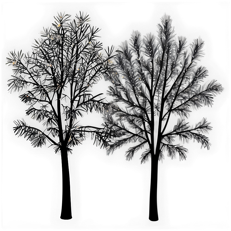 Midnight Black Trees Png 06292024 PNG Image