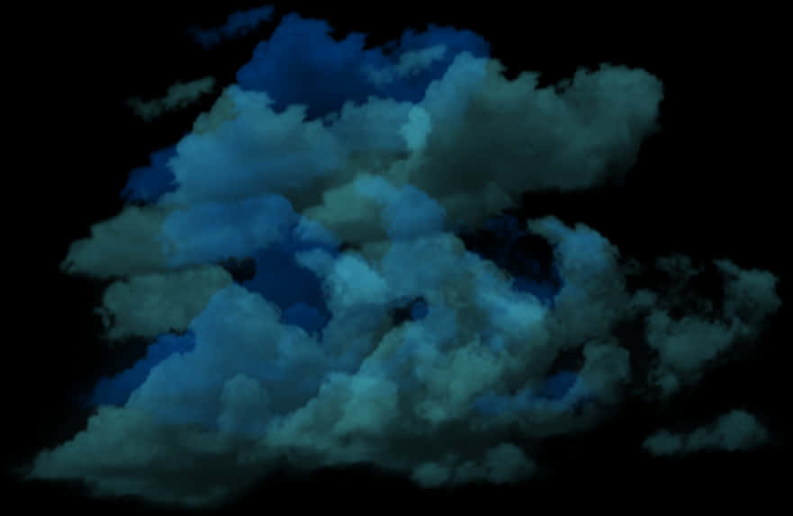 Midnight Blue Clouds PNG Image