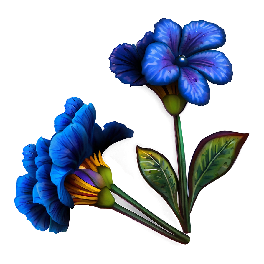 Midnight Blue Flowers Png 04292024 PNG Image