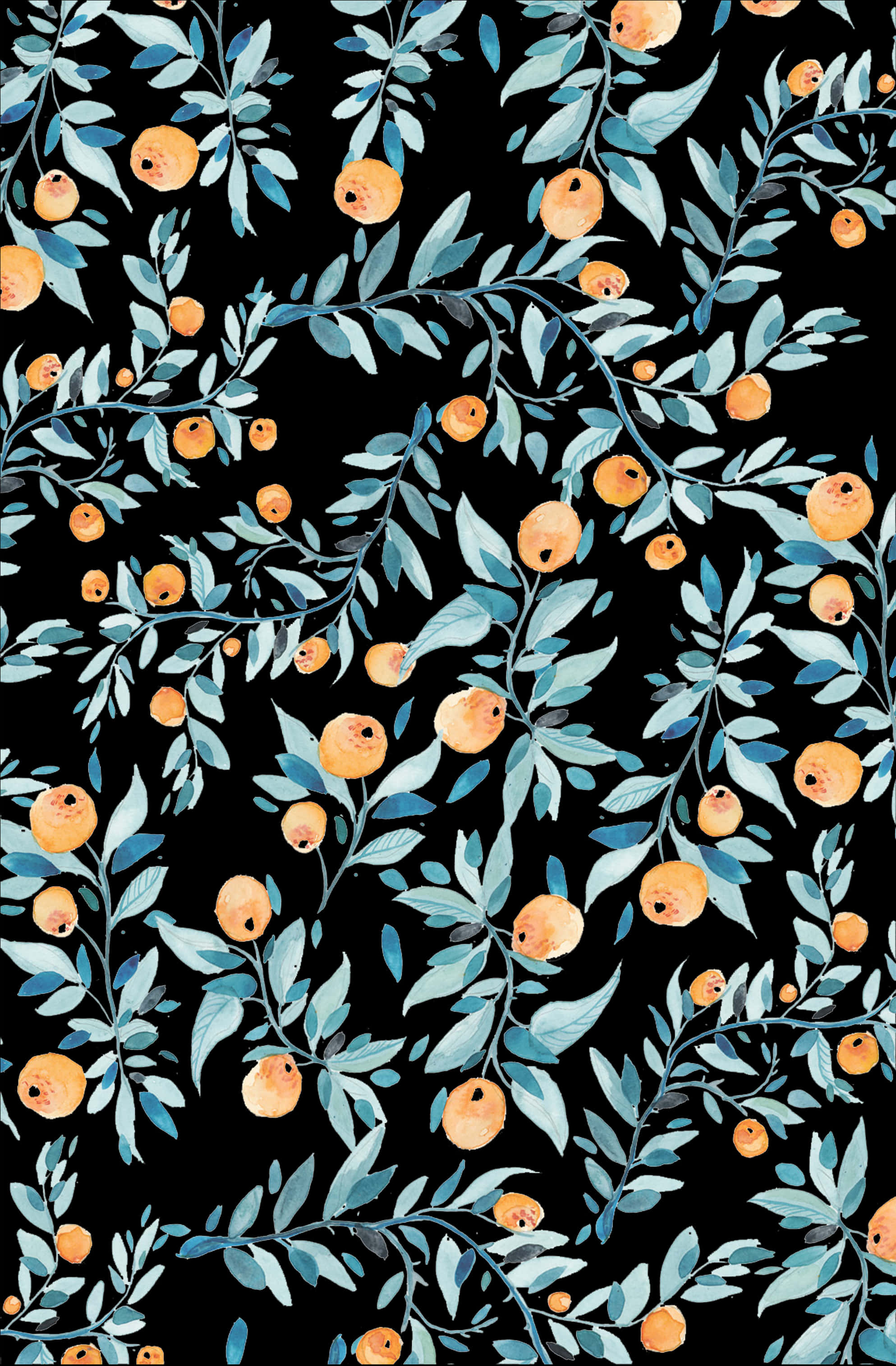 Midnight Floral Pattern PNG Image