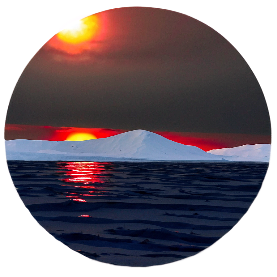 Midnight Sun At North Pole Png Saf18 PNG Image