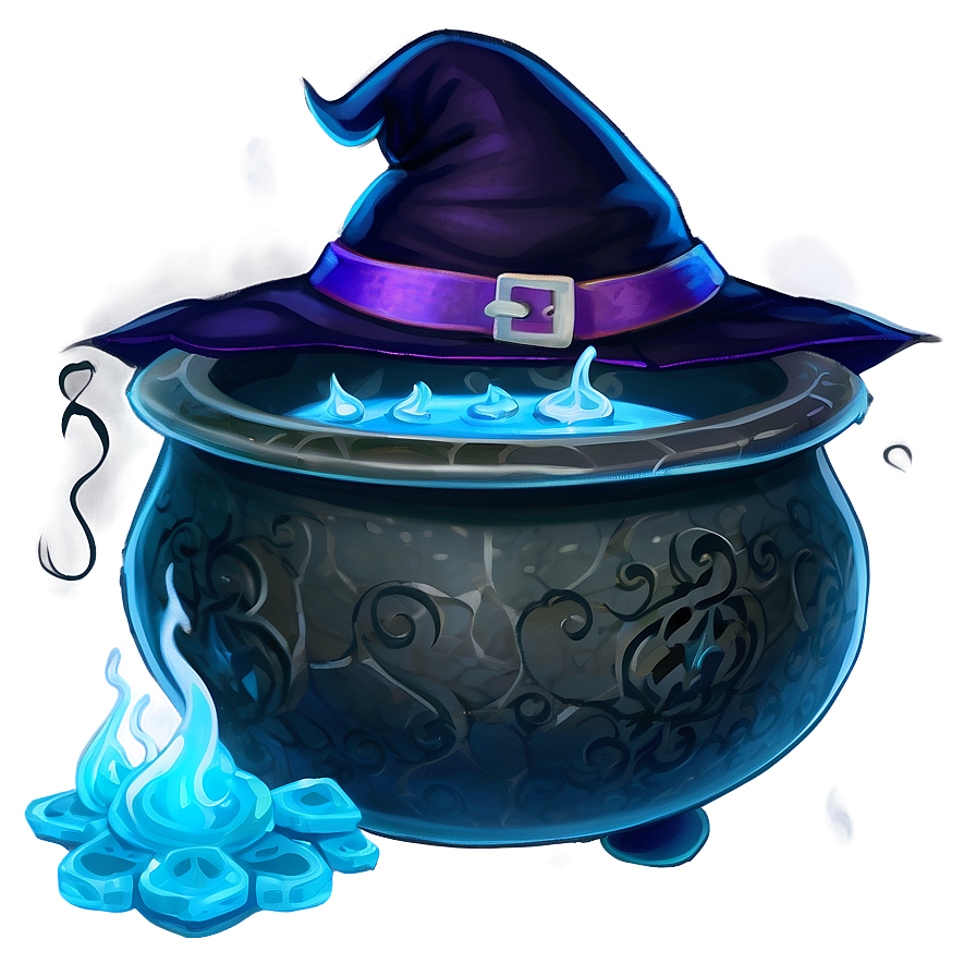 Midnight Witch Cauldron Png 05242024 PNG Image