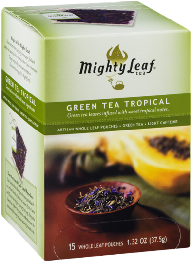 Mighty Leaf Green Tea Tropical Box PNG Image