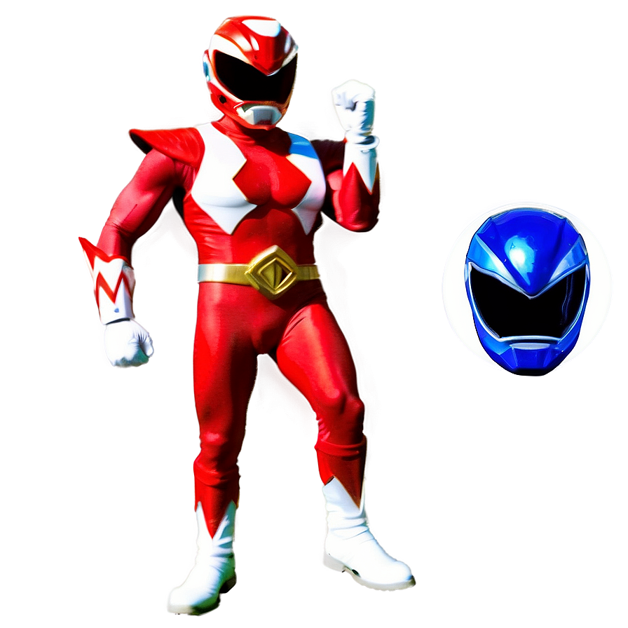 Mighty Morphin Red Ranger Png Bak PNG Image