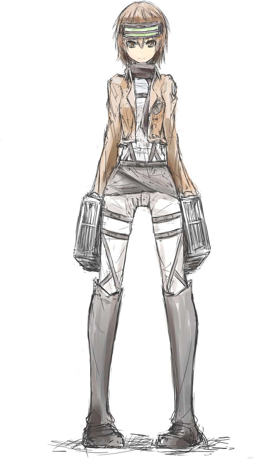 Mikasa Ackerman Attackon Titan Stance PNG Image