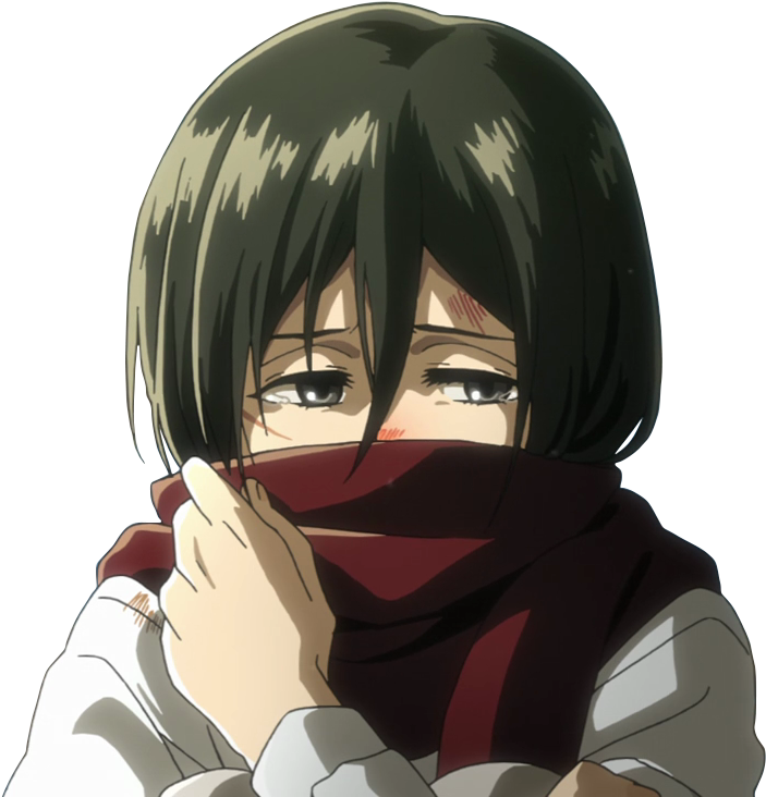 Mikasa Ackerman Contemplative Look PNG Image