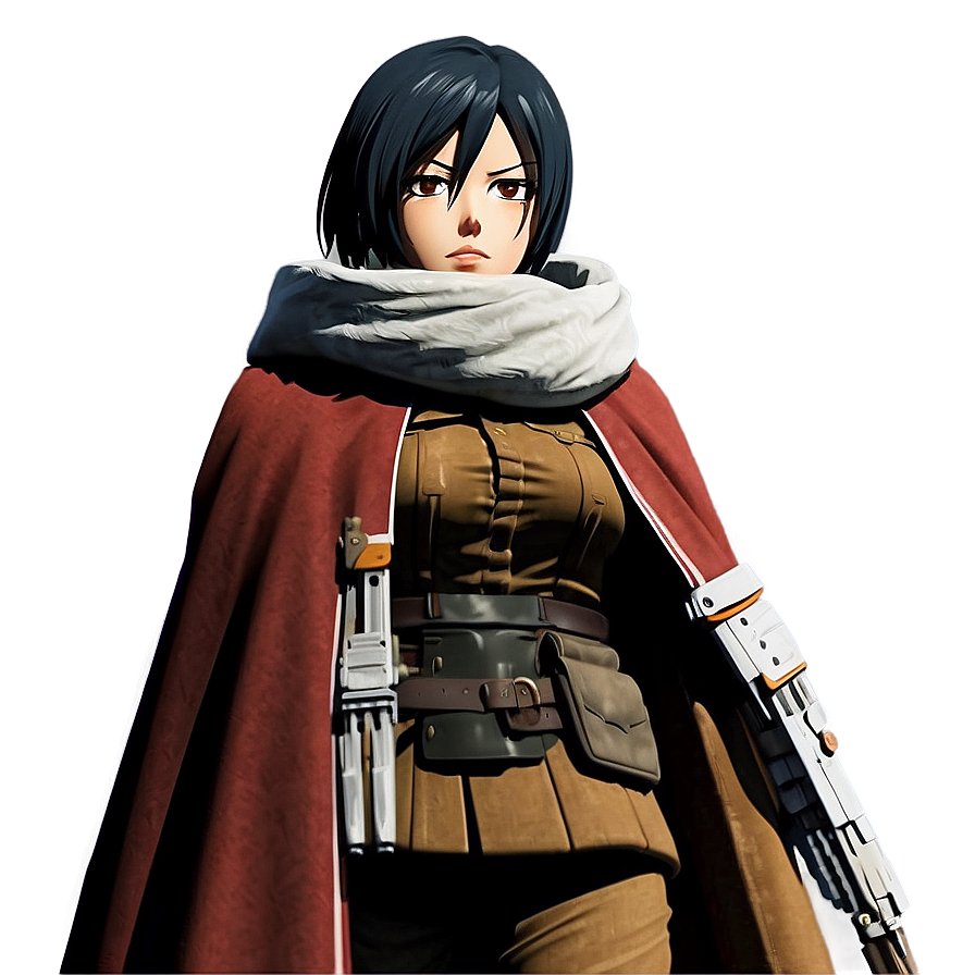 Mikasa Ackerman In Snow Png 06242024 PNG Image