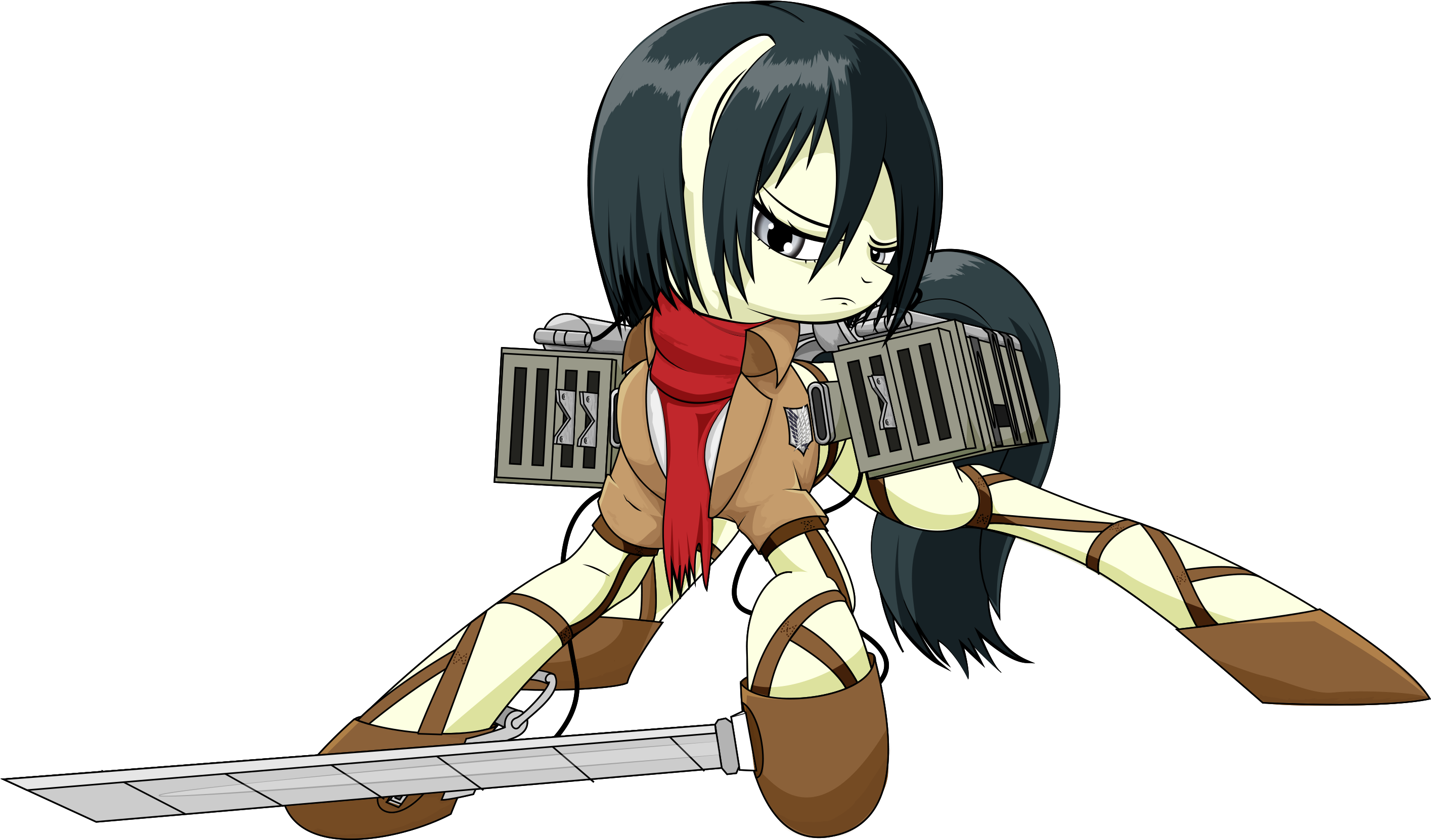 Mikasa Ackerman Readyfor Battle PNG Image