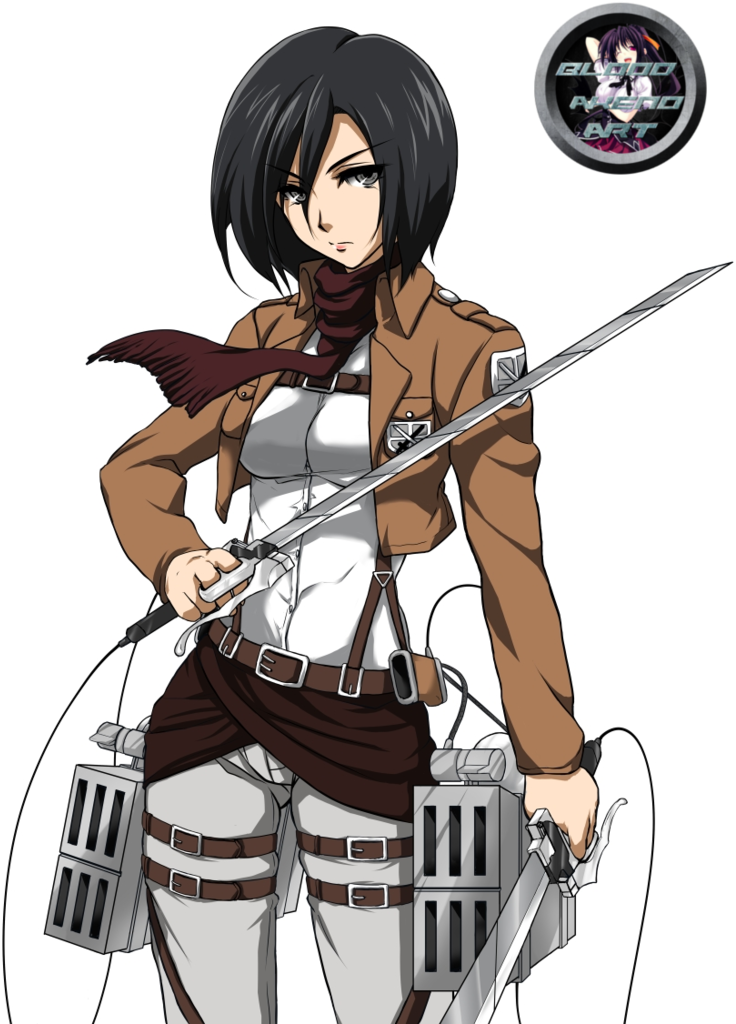 Mikasa Ackerman Readyfor Battle PNG Image