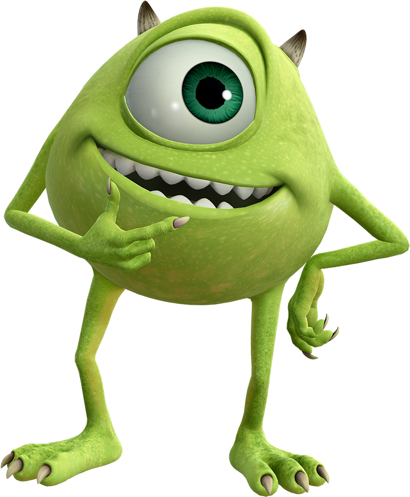 Mike Wazowski Smiling Pose PNG Image