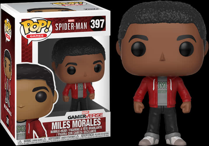 Miles Morales Funko Pop Figure397 PNG Image