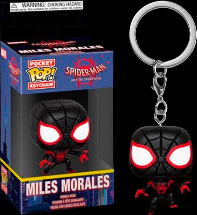 Miles Morales Spiderman Keychain PNG Image