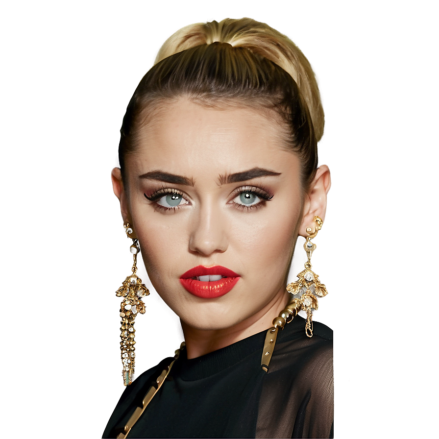 Miley Cyrus Makeup Look Png Uia PNG Image