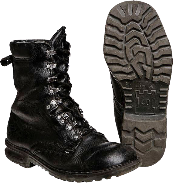 Military Combat Bootand Sole PNG Image