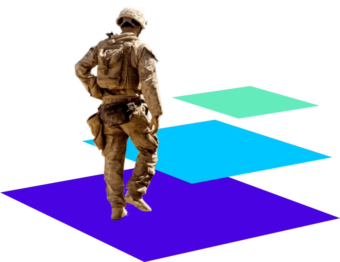 Military Personnel Standing Isolated PNG Image