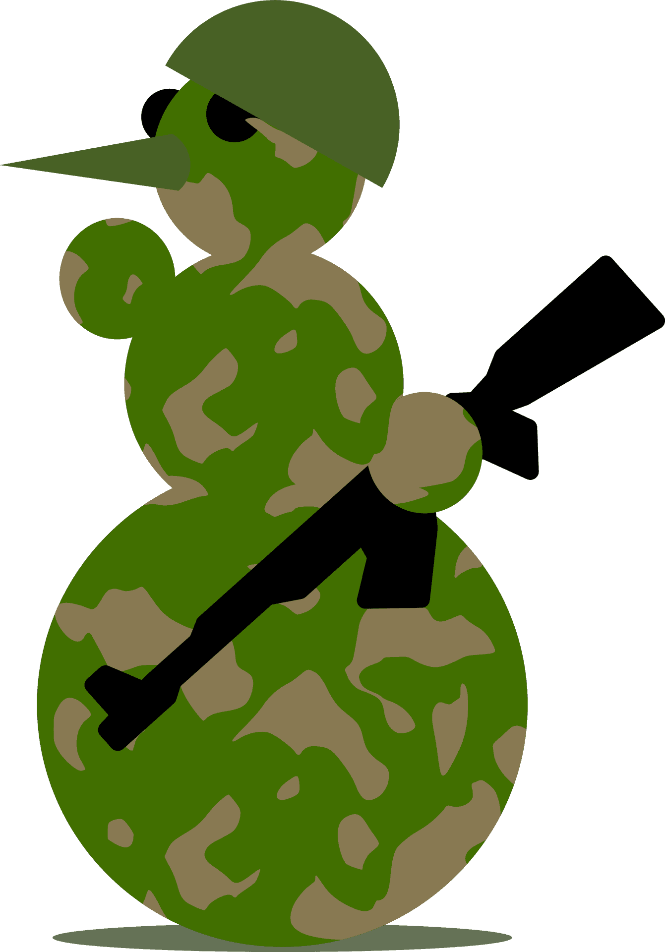 Military Snowman Clipart PNG Image