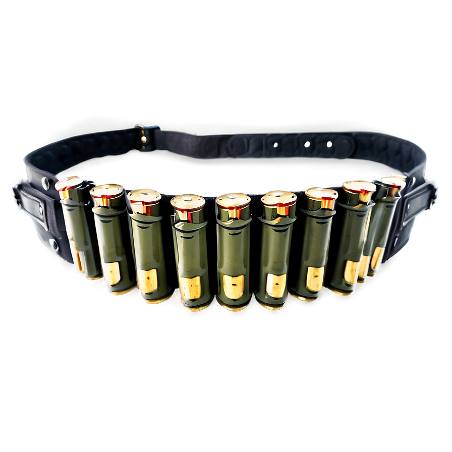 Military-style Bullet Belt Png Mgh PNG Image