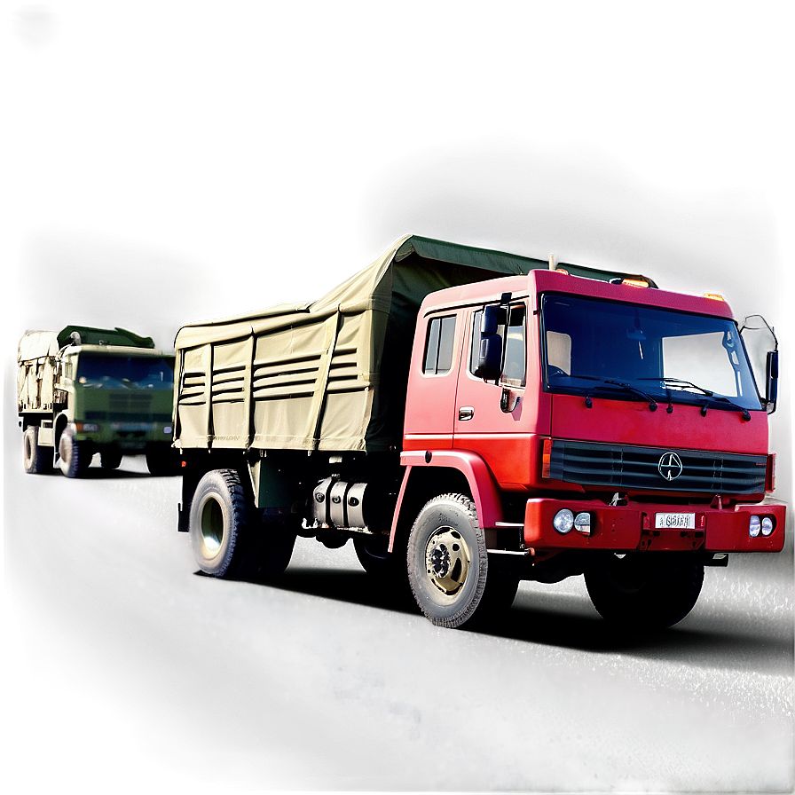 Military Truck Convoy Png 05042024 PNG Image