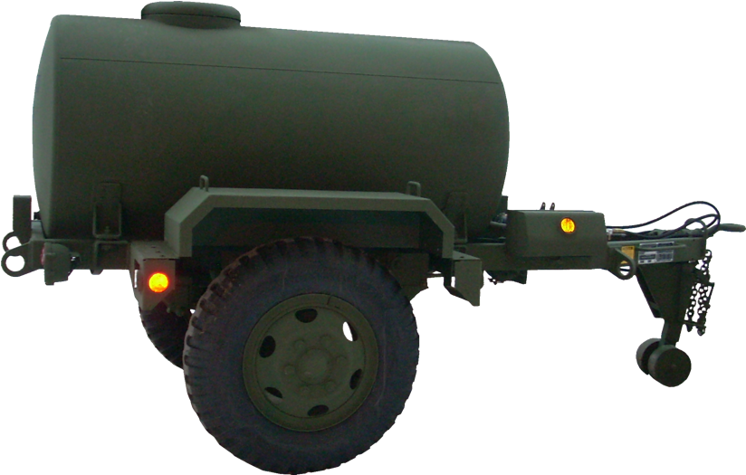 Military Water Tanker Trailer PNG Image