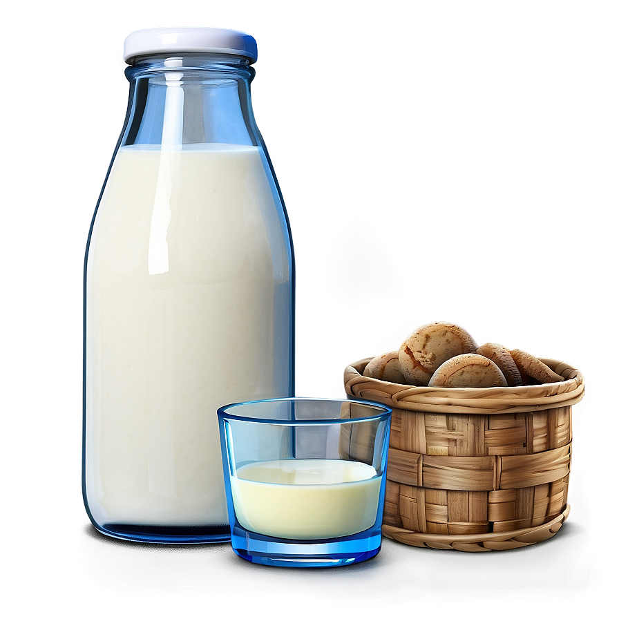 Milk Bottle And Glass Png 56 PNG Image