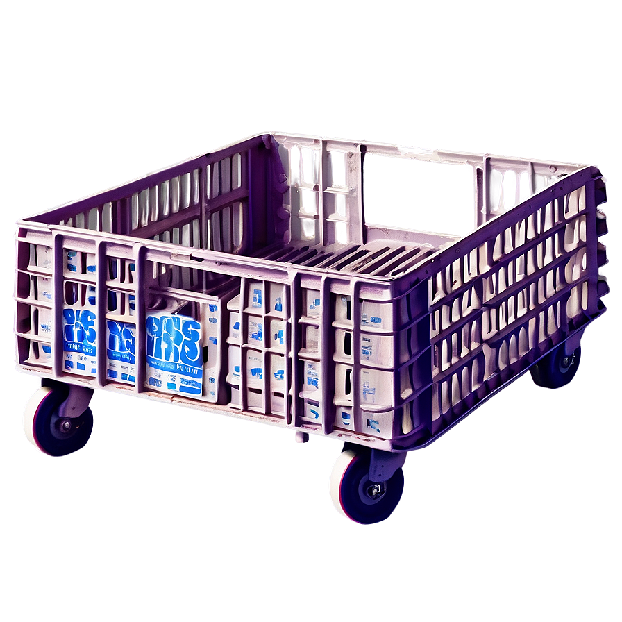 Milk Crate On Wheels Png Pmb36 PNG Image