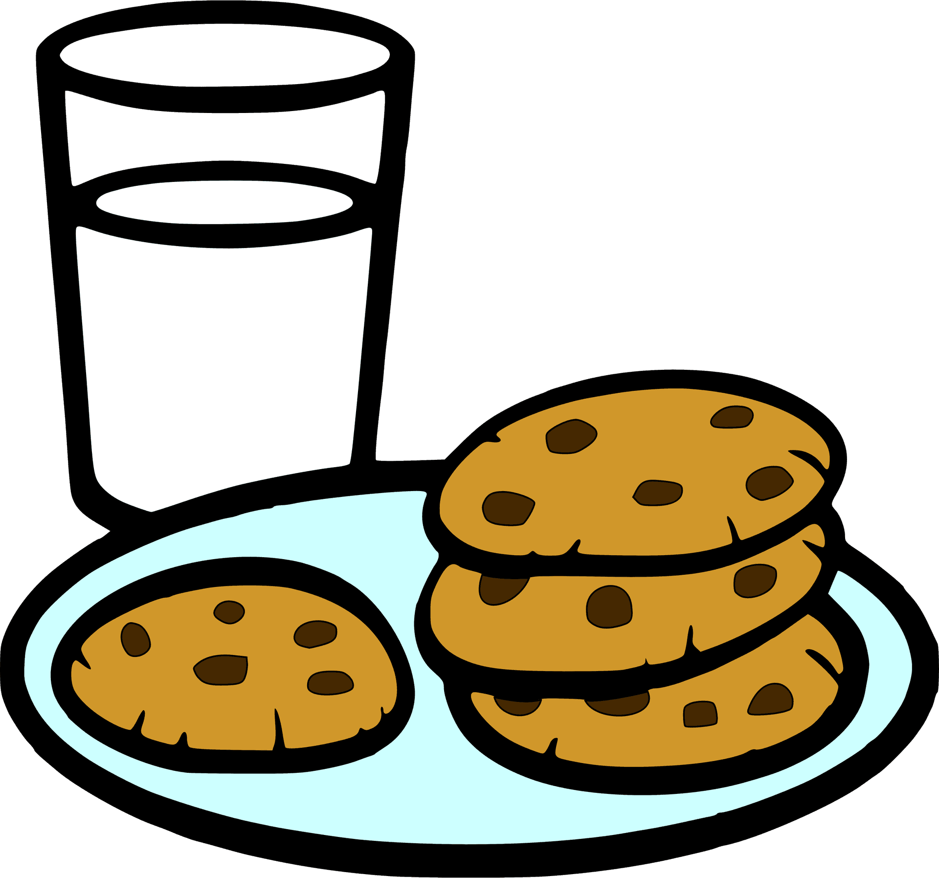 Milkand Cookies Cartoon PNG Image