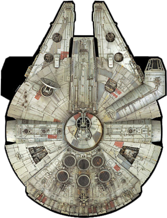 Millennium Falcon Top View PNG Image