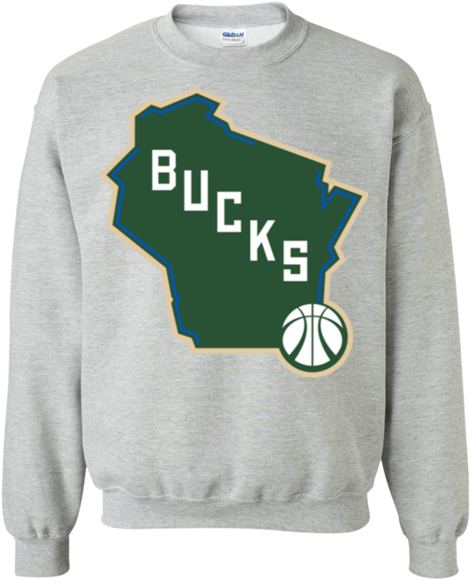 Milwaukee Bucks Sweatshirt Design PNG Image