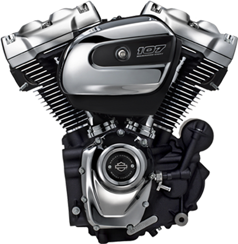 Milwaukee Eight107 Motorcycle Engine PNG Image