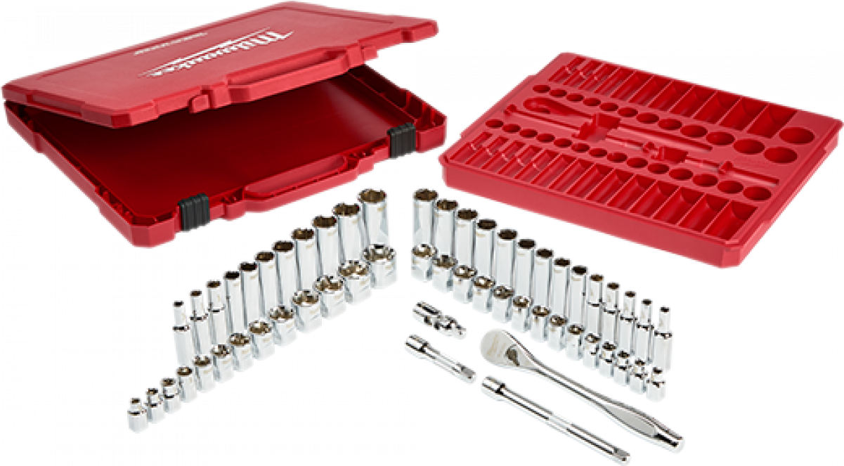 Milwaukee Socket Set Tool Collection PNG Image