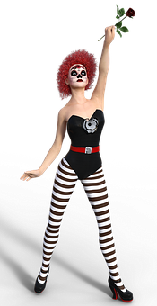 Mime Artistwith Rose PNG Image