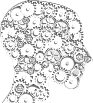 Mind Gears Silhouette PNG Image