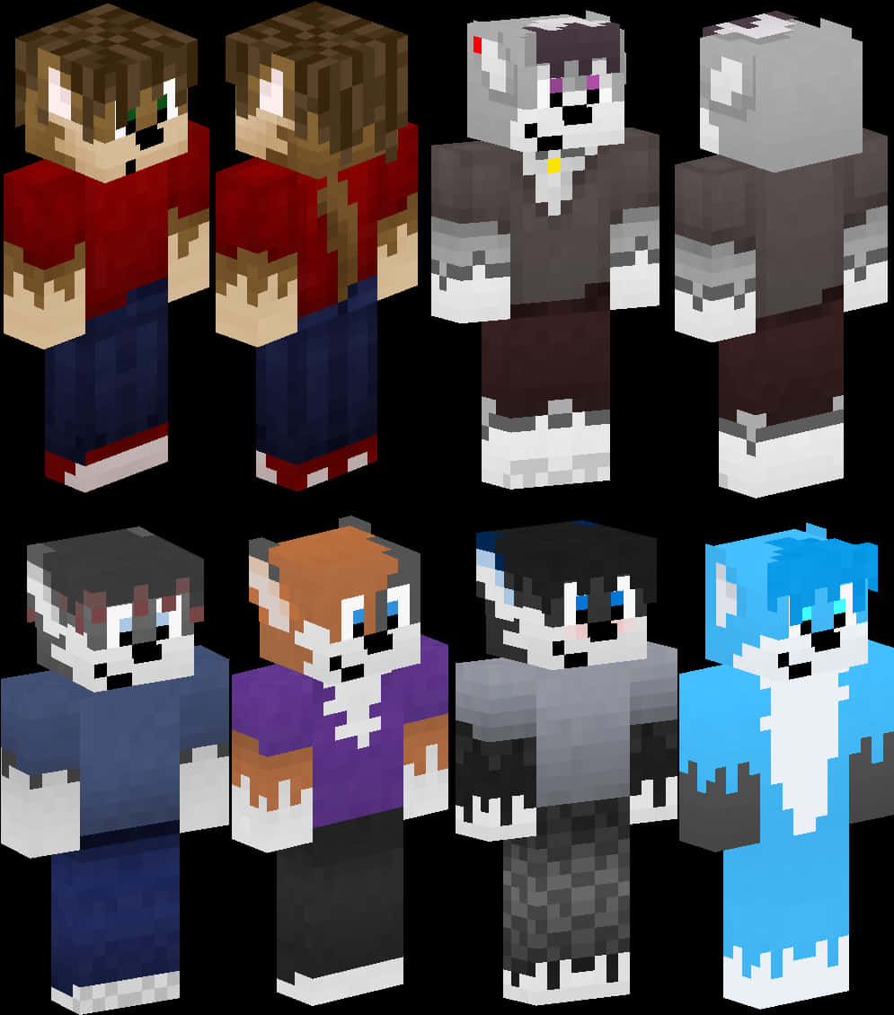 Minecraft_ Animal_ Costume_ Skins PNG Image