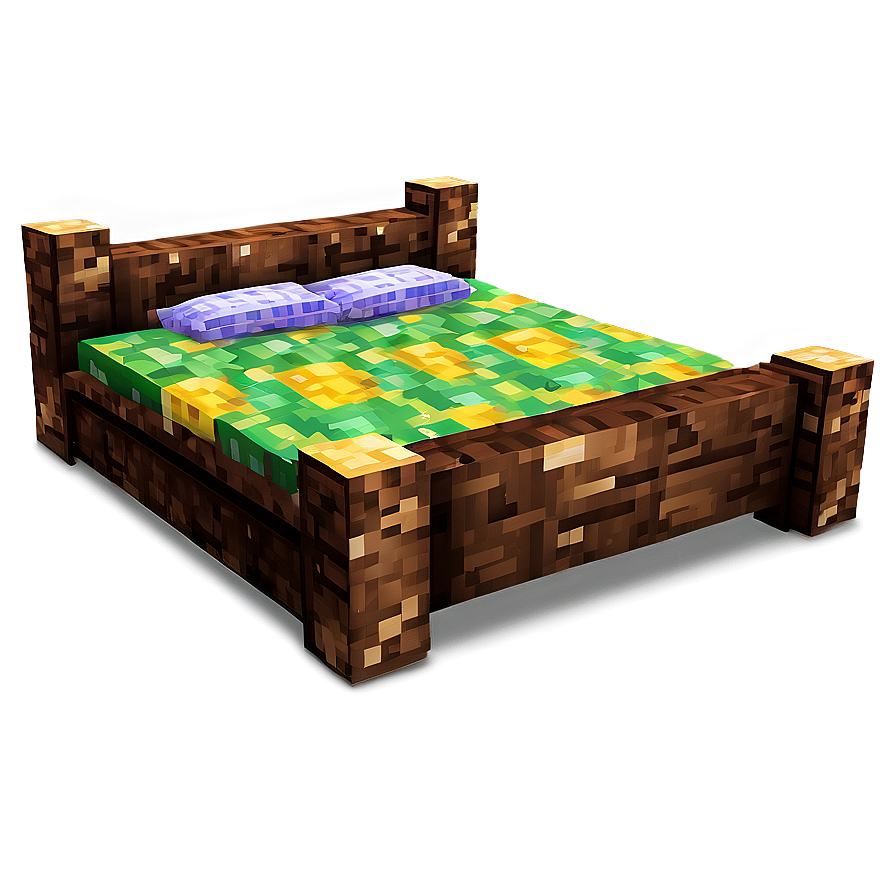 Minecraft Bed Building Png Aro PNG Image